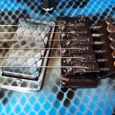 Kramer Baretta with Custom Paint and EMG 1986 Blue Snake image 2
