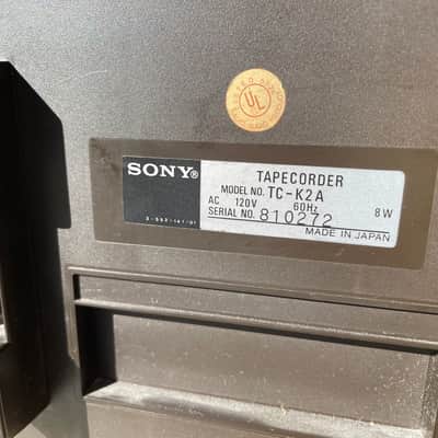 Vintage Sony TC-K2A Stereo Cassette Deck For Parts Or Repair image 11