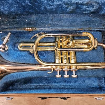 Yamaha YCR-332 Red Bell Cornet w/ case & mouthpiece. Japan. Very Good Condition image 1