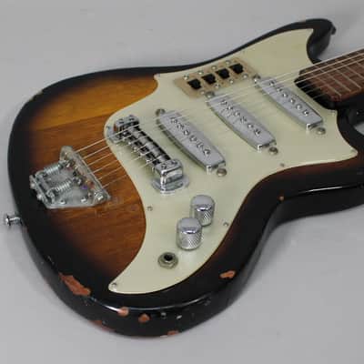 1960s Teisco ET-300 Vintage Sunburst w/SSC image 10