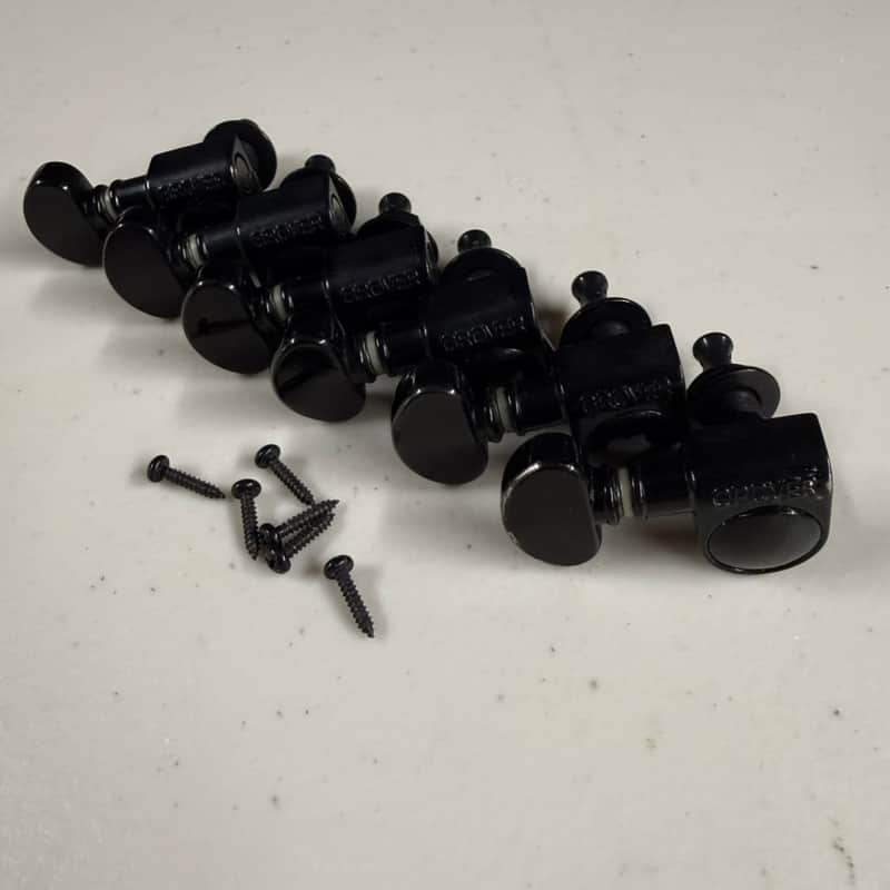 Grover Rotomatic 6 In-Line Tuners with Screws 2000's Upside Down Headstock (T-475) image 1