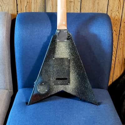 Custom Full size "Mini" Flying V Black and Gold sparkle image 2