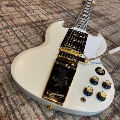 Epiphone "Inspired by Gibson Custom" '63 Les Paul SG Custom with Maestro Vibrola 2024 - Present - Classic White image 3