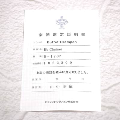 BUFFET CRAMPON Crampon E-12 SP Bb Clarinet [1022209] (07/17) image 2