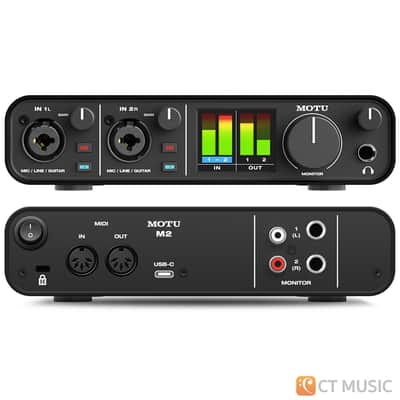 MOTU M2 USB-C Audio Interface 2019 - Present - Black image 3