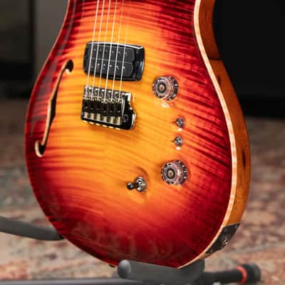 PRS Private Stock Custom 24-08 Semi-Hollow Electric Guitar Dragon's Breath Glow with Hardshell Case - Used image 4