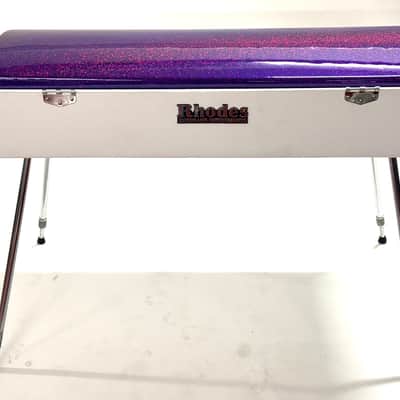 Rhodes Mark I Stage 73-Key Electric Piano, Refurbished in custom purple sparkle image 10