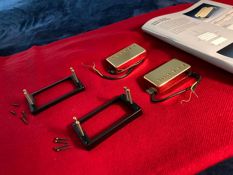 Schaller Golden 50’s Humbucking Pickup set 2004 - Deep Gold Plated image 1