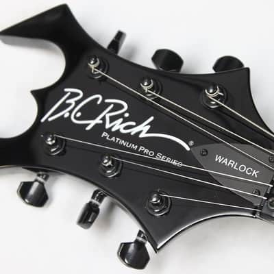 2005 BC Rich Warlock Platinum Pro Series Guitar, Left-Handed, OHSC, Black #27569 image 9