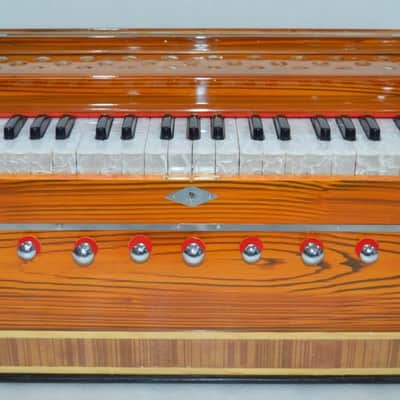 Handmade Harmonium 9 Stopper Chudidar Laying Style Best Multi Bellow42 Key Two Reed image 1