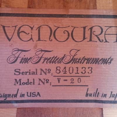 Extremely Rare Vintage Ventura V-20 Acoustic Guitar 3 Piece Back Matsumoku Made in Japan MIJ Nice! image 6