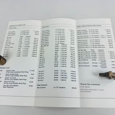 Sound City Professional Musicians Price List, (c. 1974) image 3