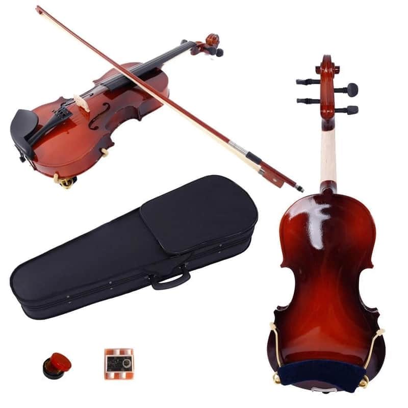New 1/8 Acoustic Violin + Case + Bow + Rosin + Strings + Shoulder Rest