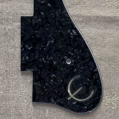 Custom For 1964 Epiphone Casino Style Guitar Pickguard,4 Ply Black Pearl & E Logo image 1