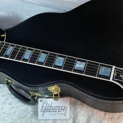 NEW! Gibson Les Paul Custom - Dealer Select - P90 Pick-Ups - VOS Ebony Finish - Custom Shop M2M - Authorized Dealer - 9.7 lbs - G07008 image 6