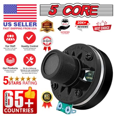 5 Core Compression Driver Horn Speaker 1 Inch Aluminum Tweeter 200W Peak 8 Ohm Pro Audio Driver image 8