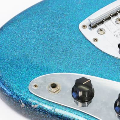 1962 Fender Jaguar - Original Custom Order Blue Sparkle... with BLACK back and pickguard! image 6