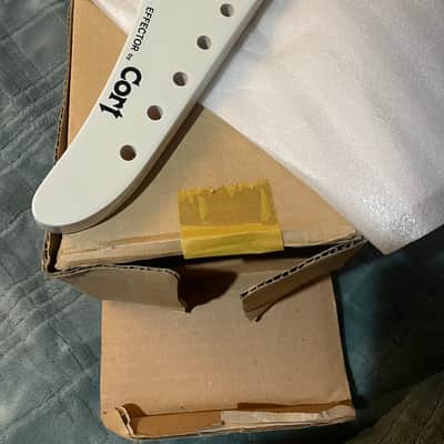 NOS. "NewVintage Cort banana Rare Flawless neck Effector bone stock NEW N.O.S. guitar neck 1970's - white flawless w factory screened logo Unplayed new frets image 3