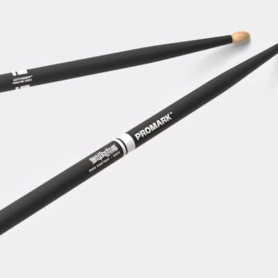 Pro-Mark Mike Portnoy ActiveGrip Hickory Oval Wood Tip Drumsticks Black *BRAND NEW* image 1