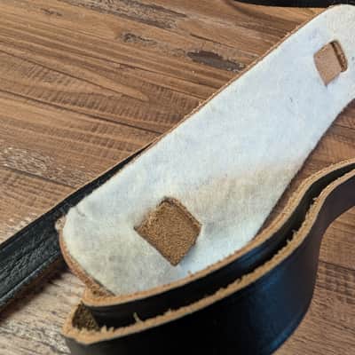 Vintage Guitar Strap Spaghetti Style 1950s, 1960s Black Great Condition image 11