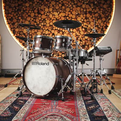 Roland VAD716 Electronic Drum Kit - Satin Walnut image 4