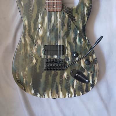Stratocaster Style Electric Guitar, Custom Camouflage Paintjob 2010s Camouflage image 2