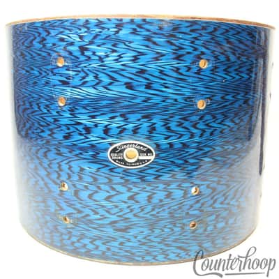 *Slingerland 10x14" Blue Agate Marching Snare/Tom Drum Shell Vintage70s 3Ply USA image 2