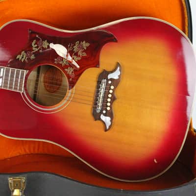1968 Gibson Dove Vintage Acoustic Guitar Cherry Sunburst 100% Original w/ OHSC Minty 1960's Dreadnought with Manual image 2