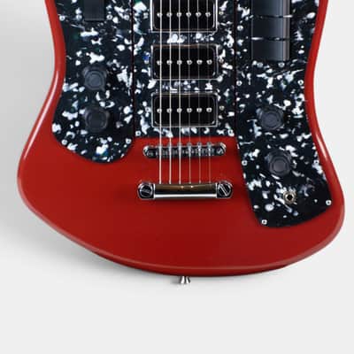 Formanta Style Red Guitar Built-in Onboard Fuzz Effect Soviet Reissue image 3