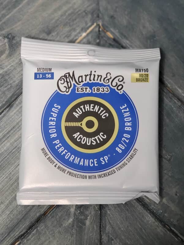 Mint Martin MA150 Authentic Acoustic Superior Performance 80/20 Bronze Guitar Strings - .013-.056 Medium image 1