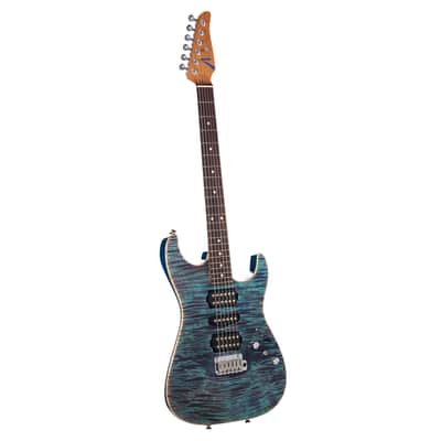 Tom Anderson Drop Top - Sheer Ultraviolet Blue with Binding - Custom Boutique Electric Guitar - NEW! image 8