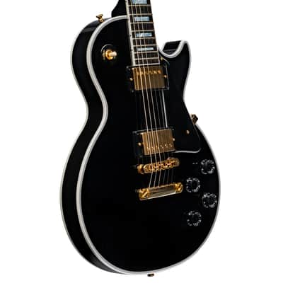 Gibson Custom Shop Modern Les Paul Custom Long Scale Electric Guitar, Ebony image 3