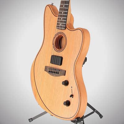 Fender Certified Pre-Owned American Acoustasonic Jazzmaster All-Mahogany, Ebony Fingerboard, Natural (L9) (9781A) image 3