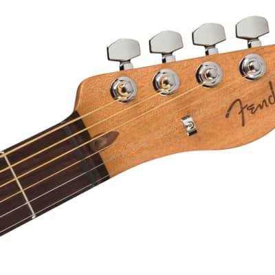 Fender Acoustasonic Player Telecaster Guitar Rosewood Fingerboard, Arctic White with Deluxe Gig Bag image 3