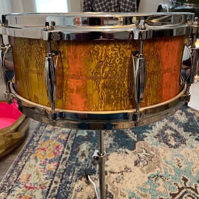Gretsch GAS5514-KC Keith Carlock Signature 5.5x14" Brass Snare Drum 2021 - Vintage Patina image 2