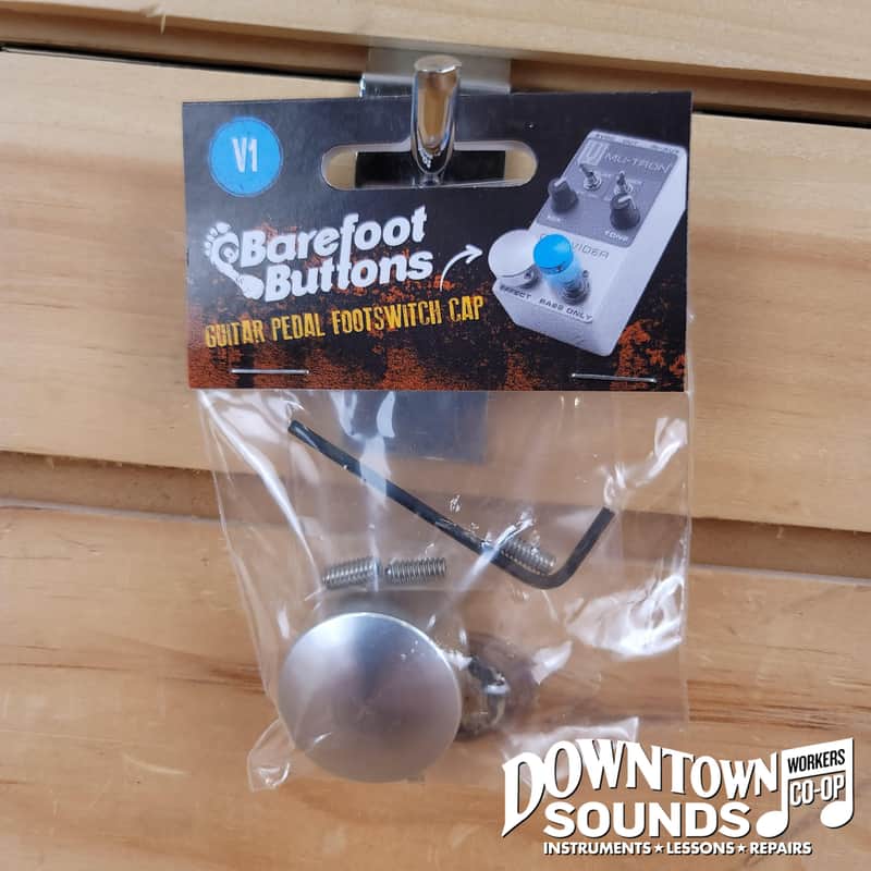 Barefoot Buttons V1 Tallboy Footswitch Cap - Silver image 1