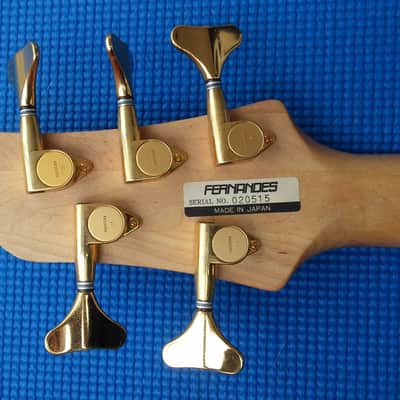 Fernandes  APB 100 unlined fretless 5 string bass 1990s EMG electronics/PUs + hard poly plastic case image 6