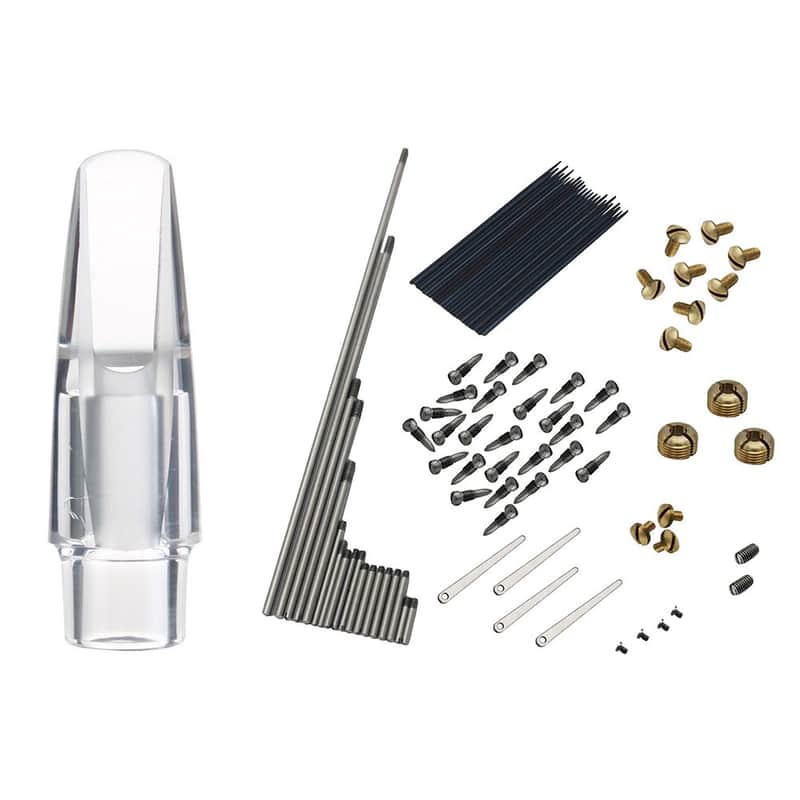 OEM 92Pcs/Set Alto Sax Saxophone Repair Parts Screws + Saxophone Springs & 1x Acrylic Alto Saxophone Mouthpiece for Sax image 1