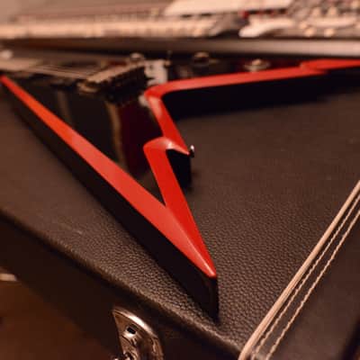 Dean Dimebag Darrell Razorback Flying V Pantera Signature Dime Guitar Black Red Bevels + Hard Case image 10