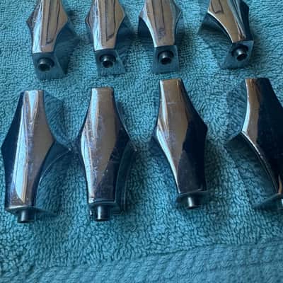 Fibes Lot of 8 Floor or Mounted Tom Bass Drum Lugs with 16 Mount Screws 70s - Chrome image 3