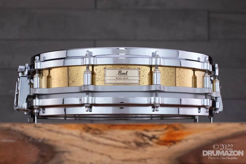 PEARL FREE FLOATING SYSTEM (FFS) 14 X 3.5 PICCOLO BRASS SHELL MK2 SNARE DRUM (PRE-LOVED) image 1