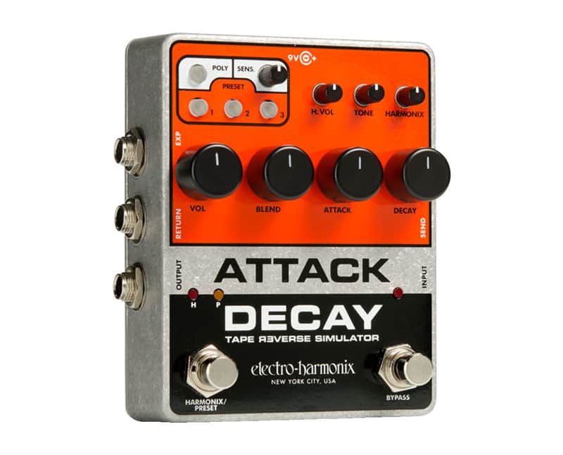 Electro-Harmonix Attack Decay Tape Reverse Simulator Pedal - Open Box image 1
