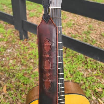 The Swamp Shadow™ Handcrafted Full-Grain Leather Guitar Strap with Genuine Louisiana Alligator image 8