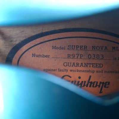 Epiphone Noel Gallagher Signature Supernova Manchester Blue - Peerless factory Korea - OHSC image 5