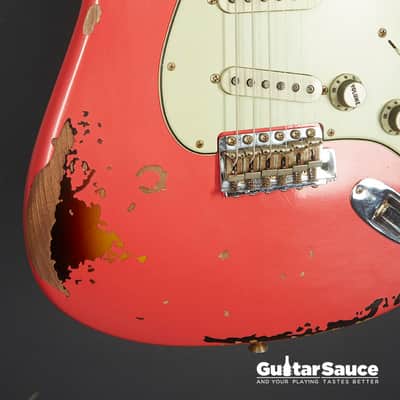 Fender Custom Shop 63 Stratocaster Landau Fiesta Red Over Sunburst 2024 (Cod. 1498UG) image 7
