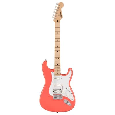 Fender Squier Sonic Stratocaster HSS 6-String Right-Handed Electric Guitar with Poplar Body and Maple Fingerboard (Tahitian Coral) image 1