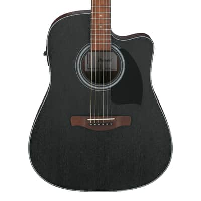 Used Ibanez PF54CE Cutaway Dreadnought A/E Guitar - Weathered Black image 1