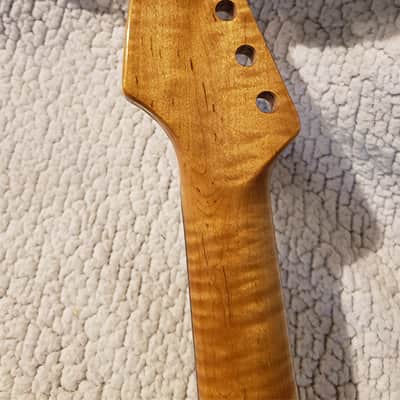 USA made Amazing 5A Roasted flame maple neck, Rosewood FB. made For a Strat body #MT-002 image 5
