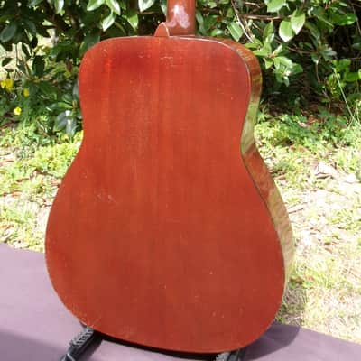 Yamaha FG-180 Red Label Jumbo Dreadnought 1971 - Natural + Hard Case image 9