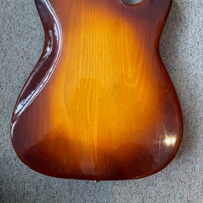Aftermarket Left Handed Telecaster style Body Siena Burst with Japanese Greco Tokai Stop Tailpiece and Bridge image 2
